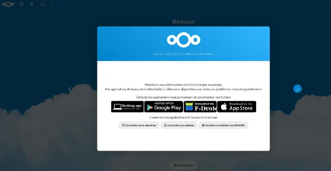 Bienvenue sur Nextcloud